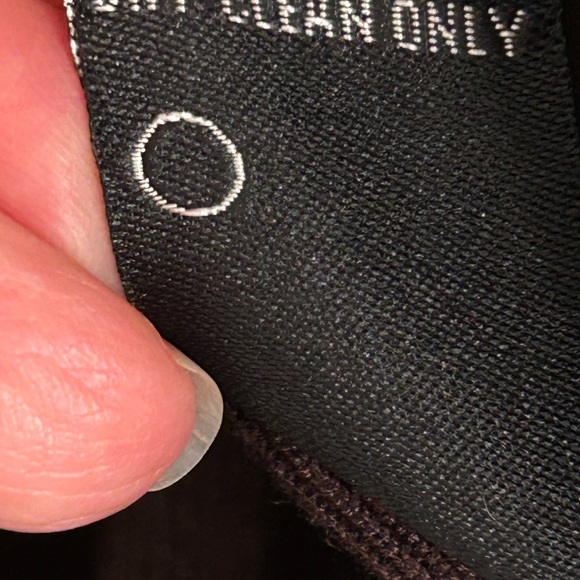 Michael Simon chocolate Brown Lamb Leather/Sweater Long Sleeve Jacket Ruffle S - Picture 13 of 13